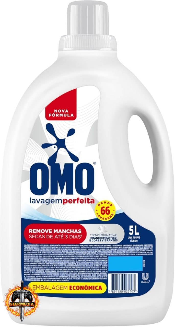 OMO Lavagem Perfeita Sabão Líquido 5L