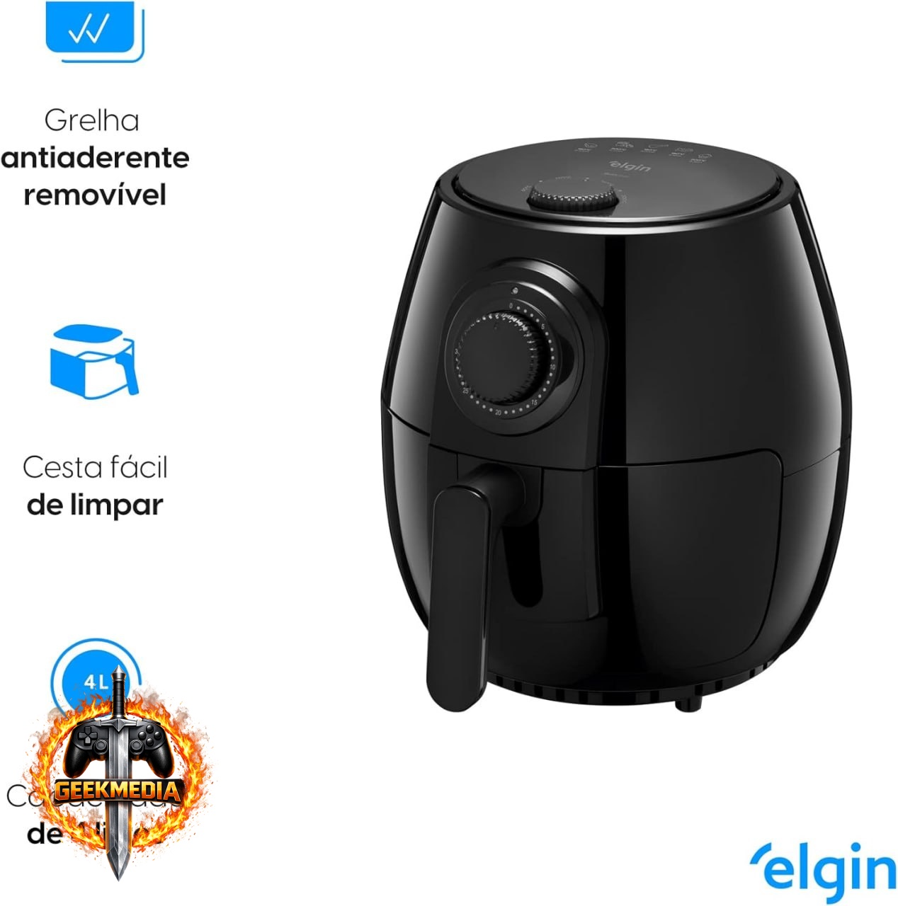 Fritadeira Elétrica Elgin Quick Fryer 4 Litros