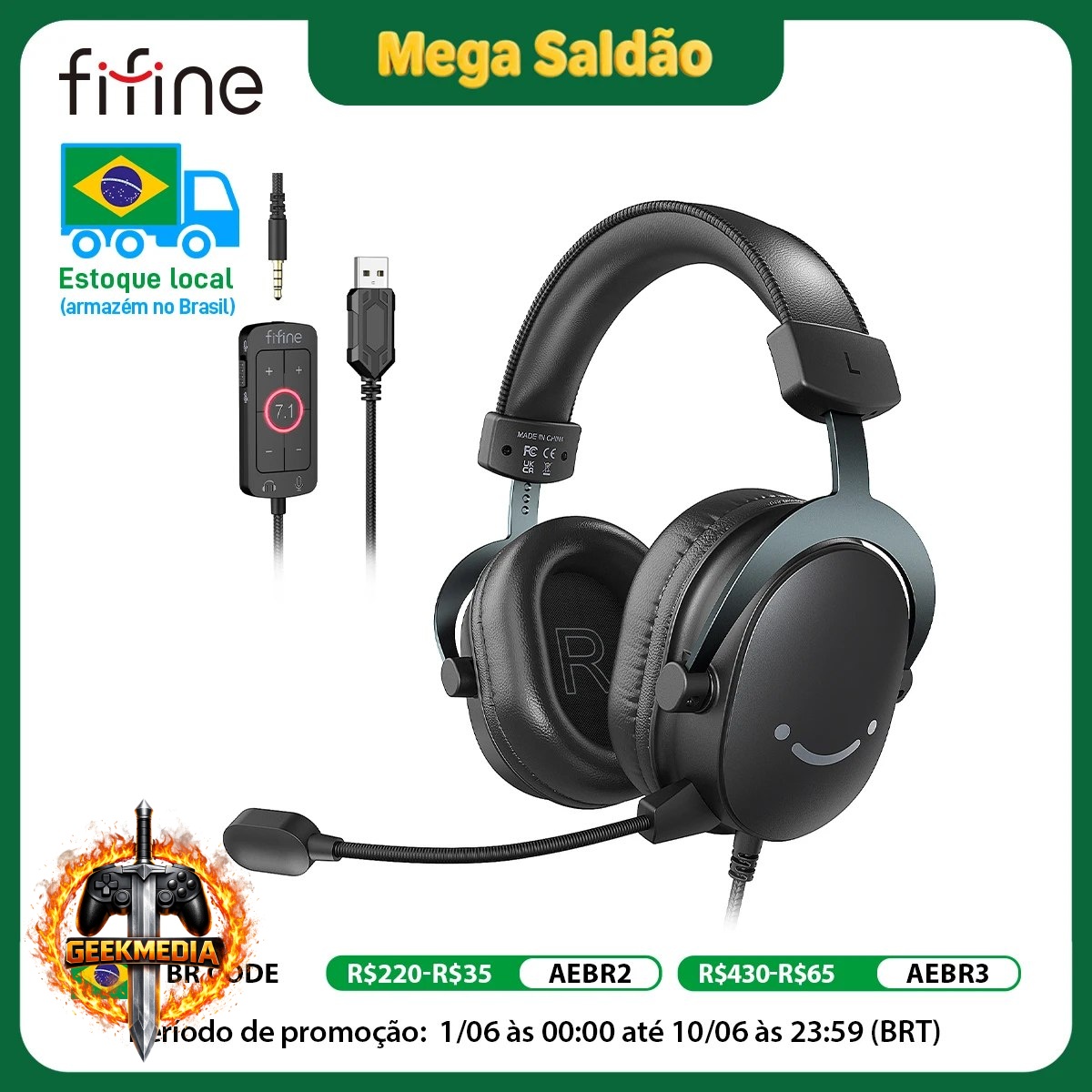 Fone de Ouvido FIFINE H9