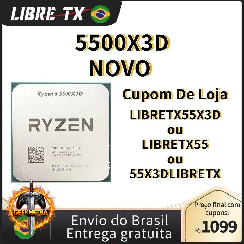 Processador AMD Ryzen 5 5500X3D