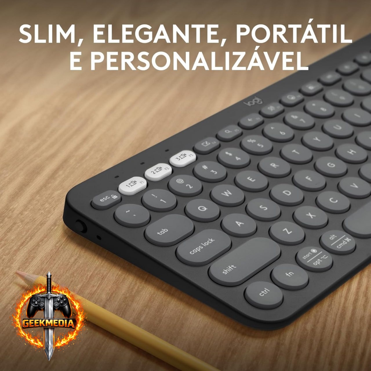 Teclado Bluetooth Logitech Pebble Keys 2 K380s Multi-Dispositivo