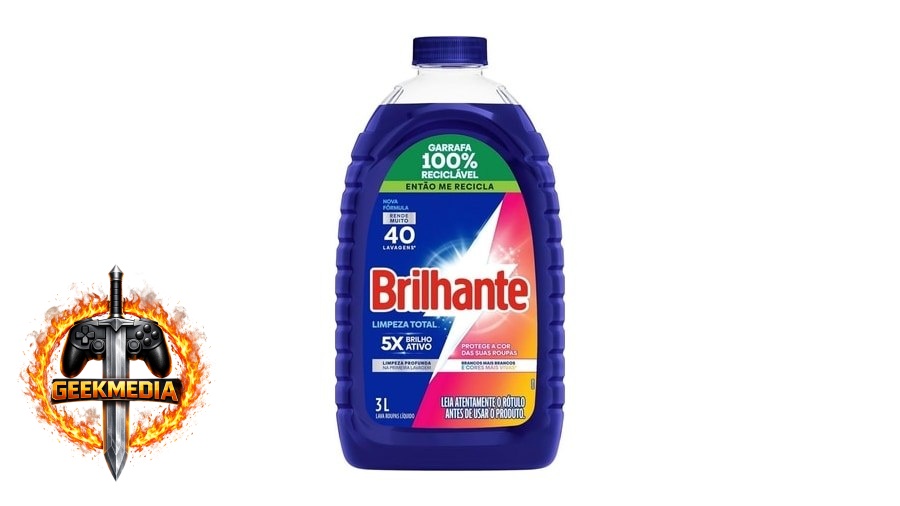 Brilhante Limpeza Total Lava Roupas Líquido 3L