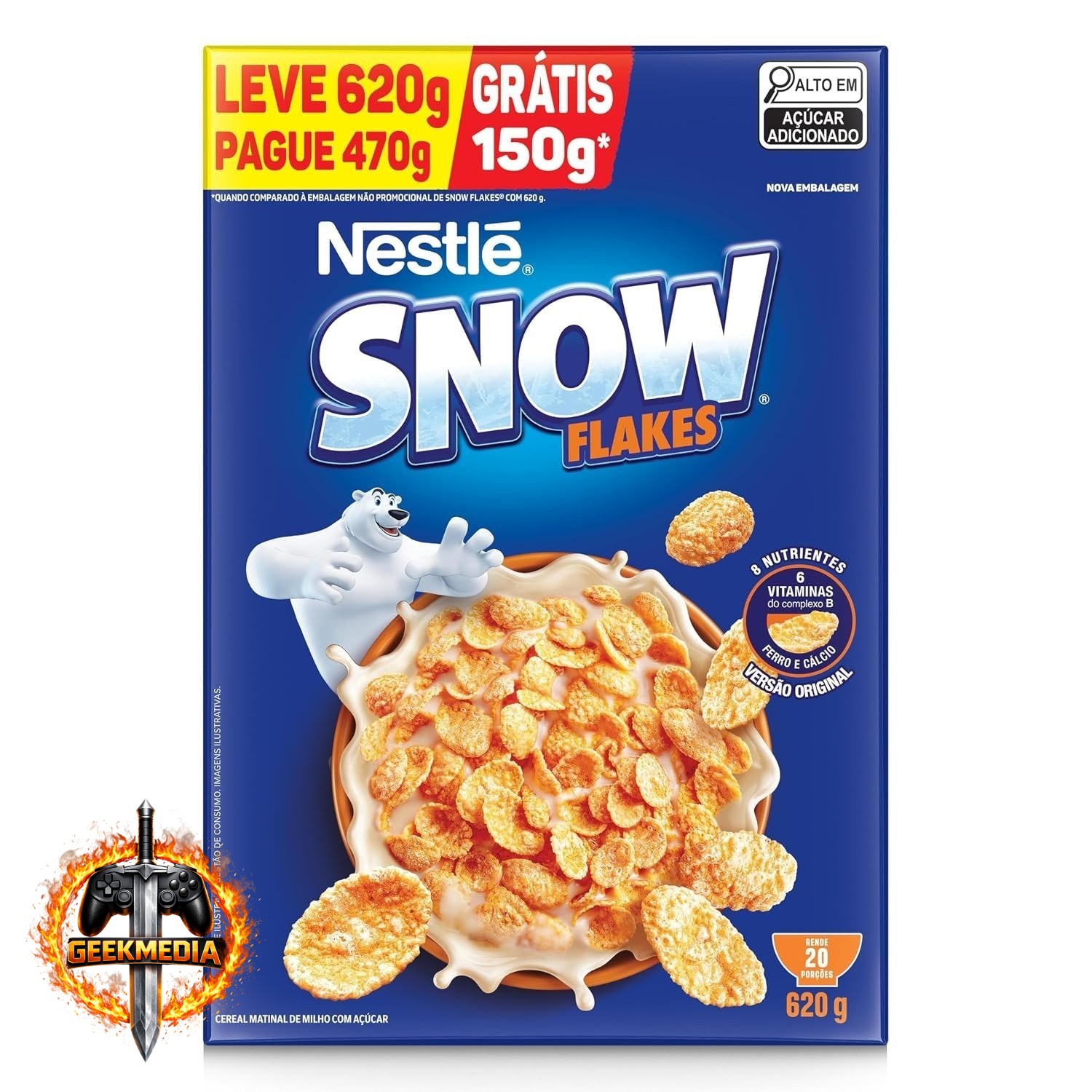 Snow Flakes Cereal Matinal Tradicional Leve 620G
