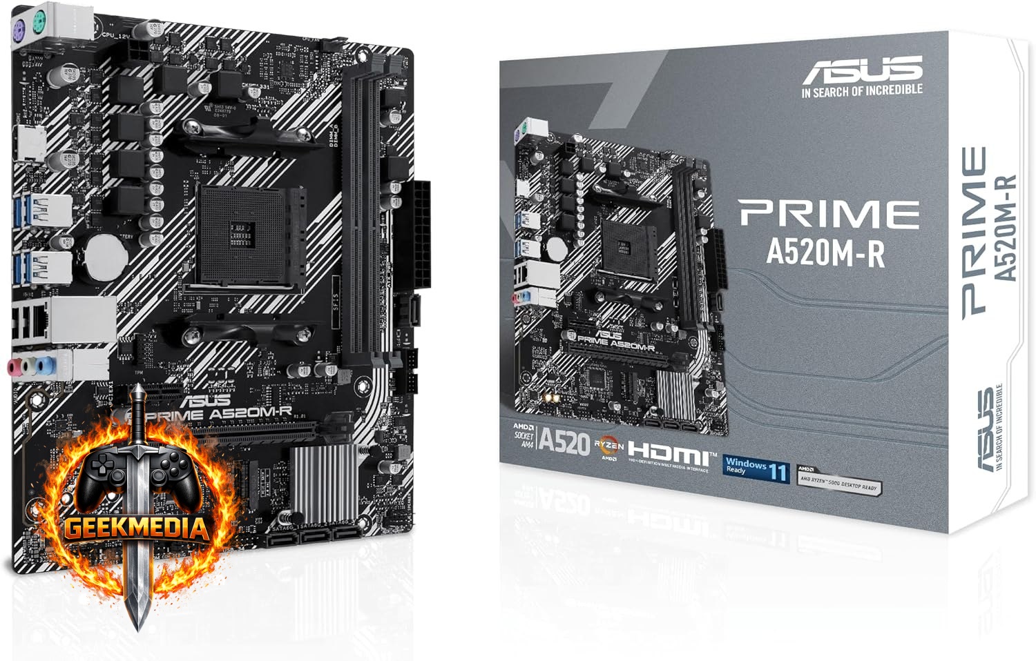 Placa Mãe AMD Asus Prime A520M-R DDR4 AM4