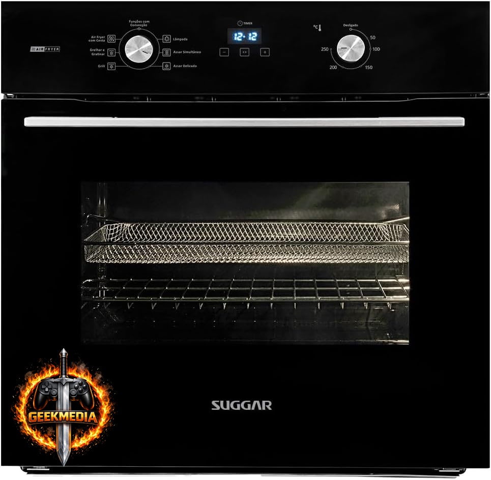 Suggar Forno de Embutir Air Fryer 68L - Preto FE6802PT
