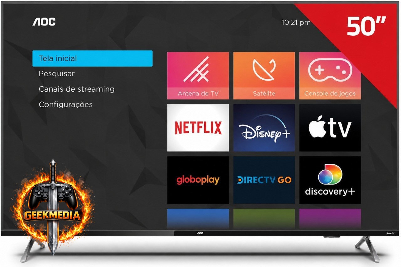 Smart TV 50" AOC 4K Série 6125-50U6125/78G