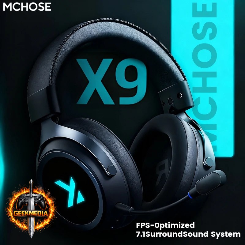 MCHOOSE X9 Headset Wireless Gamer 7.1 Bluetooth 2.4G