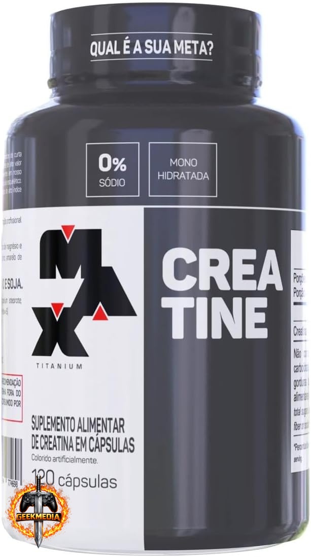 Max Titanium Creatine 120 Caps - Suplemento Muscular