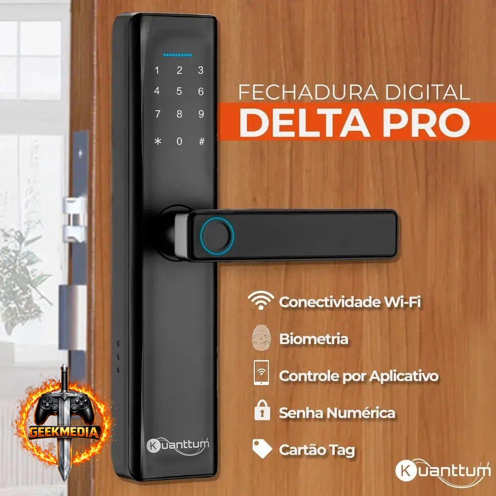 Fechadura Digital Biométrica Kuanttum Delta PRO WiFi