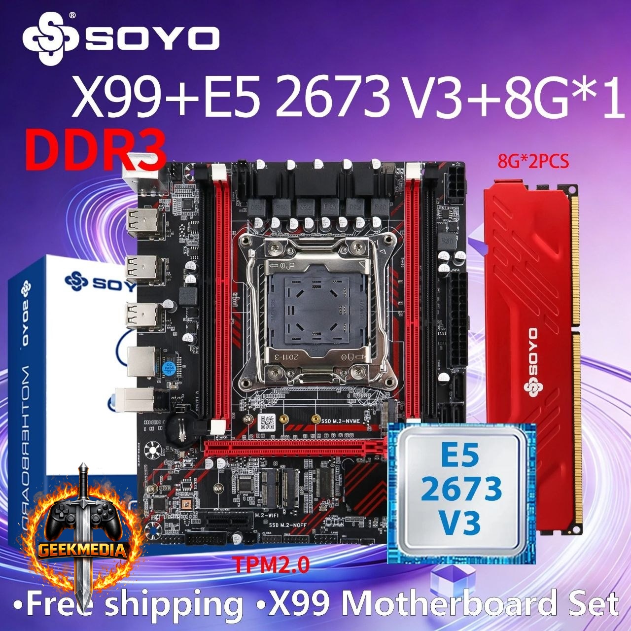 Placa-mãe SOYO X99 SY D3 DDR3 Chipset HM55