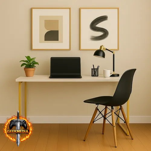 Escrivaninha Industrial Mesa Estudo Aparador Office Aço MDF