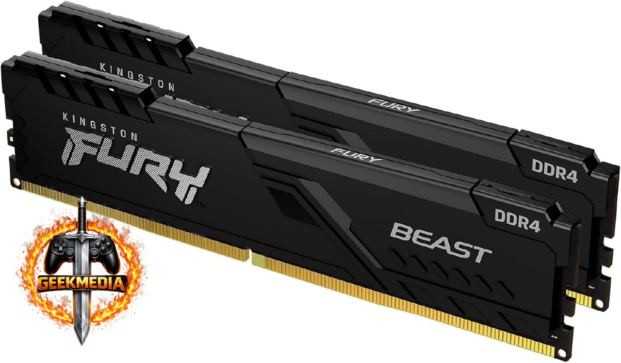 Memória Kingston Fury Beast Black 16GB (2x8GB) DDR4 3200MHz