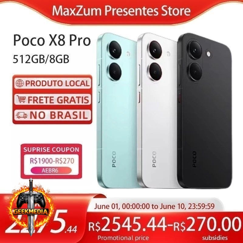 Poco X8 PRO 5G, 512GB/8GB, MediaTek Dimensity 8500-Ultra