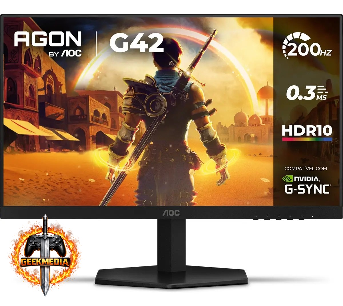 Monitor Gamer AOC AGON G42 24" 200Hz 0,3ms IPS