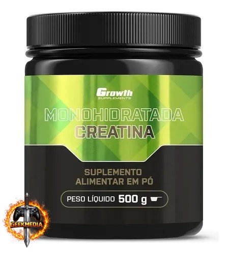 Creatina Monohidratada 500g Growth Supplements Sem Sabor