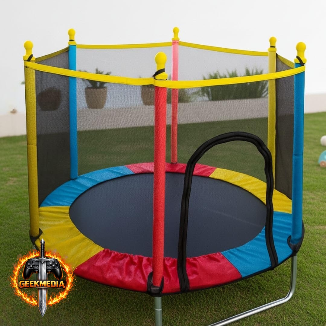 Cama Elástica Infantil ELORIA 140cm com Rede de Proteção