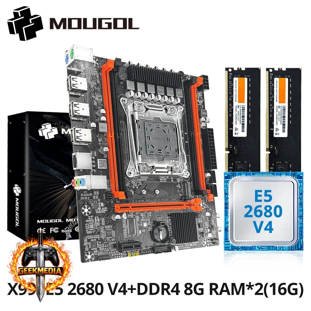 Kit Placa-mãe MOUGOL X99  Xeon E5-2680 V4