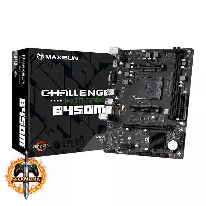 Placa Mãe Maxsun Challenger B450M