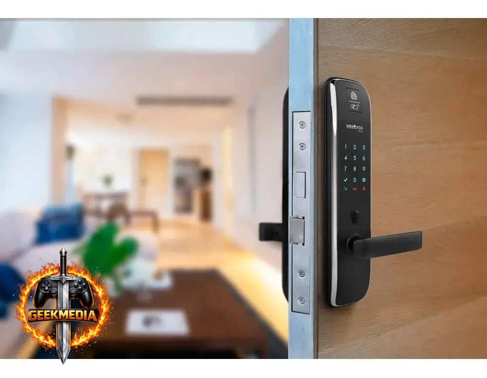 Fechadura Digital Touch Embutir Biometria FR 331 Intelbras Preta
