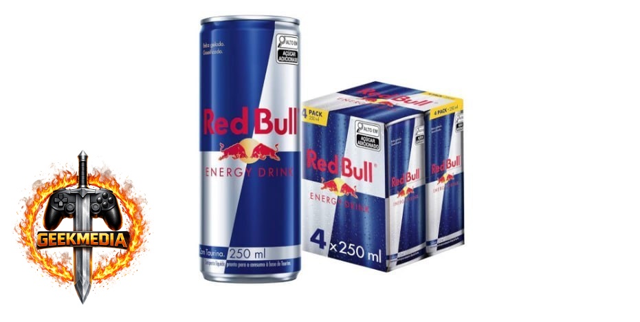 Red Bull Energético, Energy Drink, 250ml, 4 latas
