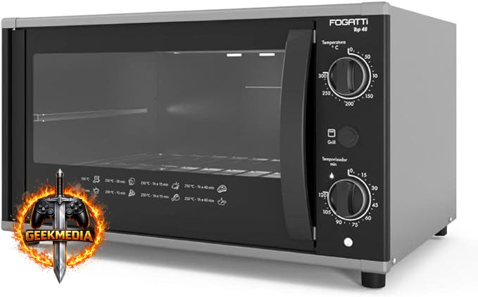 Forno Elétrico Fogatti Top 48 - 48L - Black 220V