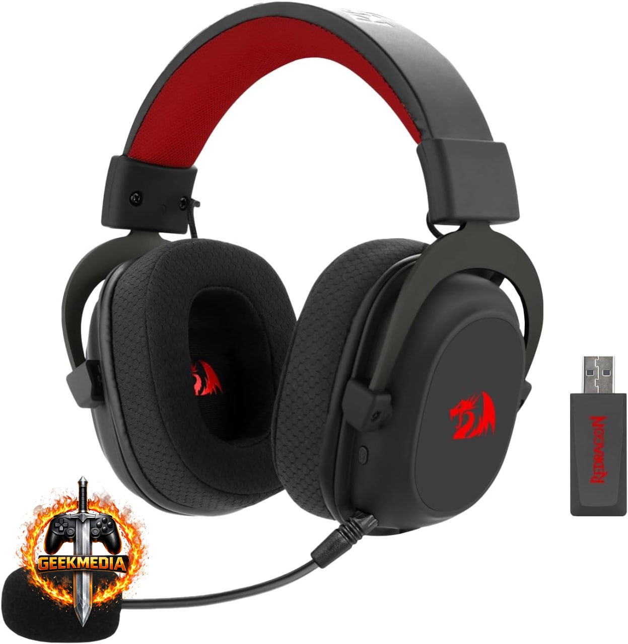 Headset Gamer Redragon Zeus Pro Sem Fio 7.1