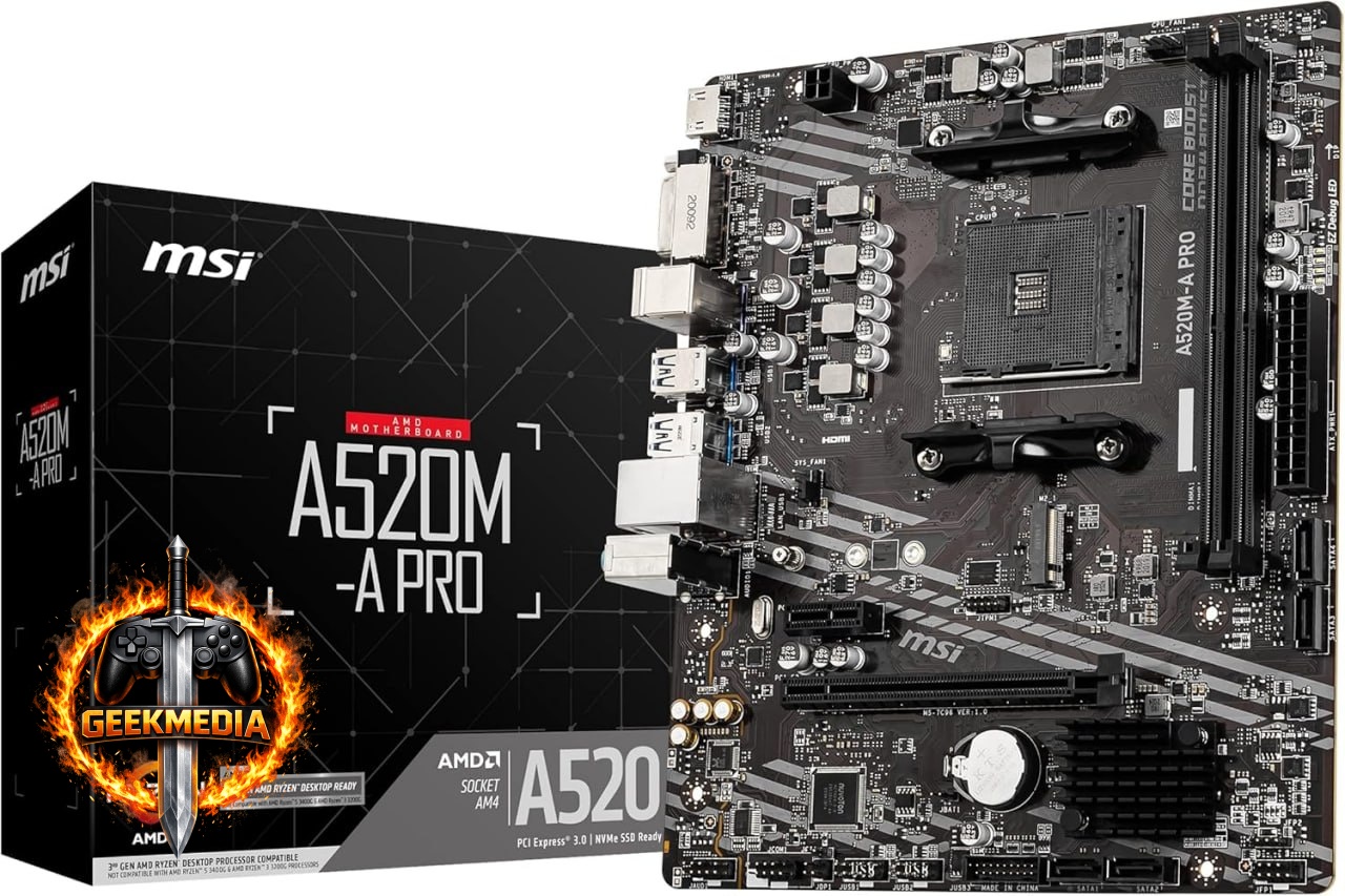 Placa-Mãe MSI A520M-A PRO AM4