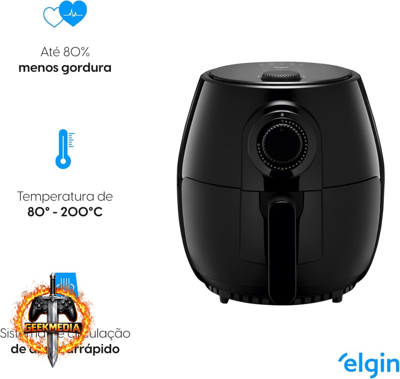 Fritadeira Elgin Quick Fryer 4 Litros - Preta 220V