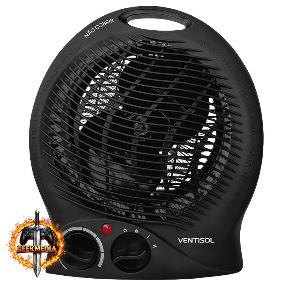 Aquecedor Elétrico Quartzo Doméstico 800w Ventisol Preto 127v