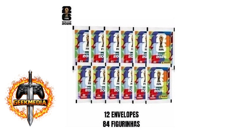 Kit Cartela  12 Envelopes de Figurinhas Copa do Mundo
