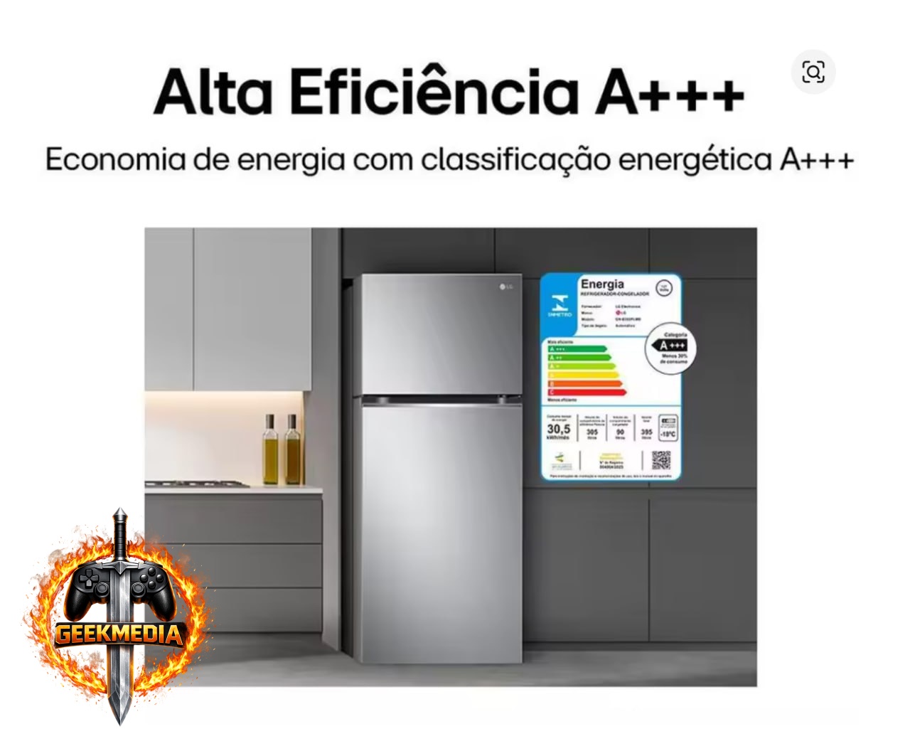 Refrigerador LG Frost Free 395L Duplex