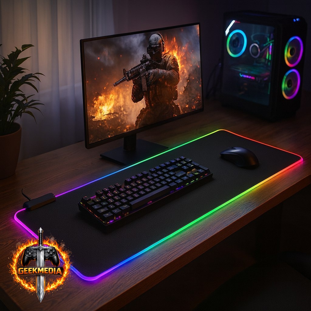 Mouse Pad Gamer Aportex LED RGB 800x300mm
