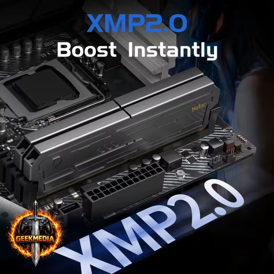 Memória RAM Netac 1x16GB 3200MHz DDR4 AM4