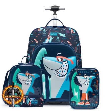 Kit Escolar Mochila Unicórnio Tubarão
