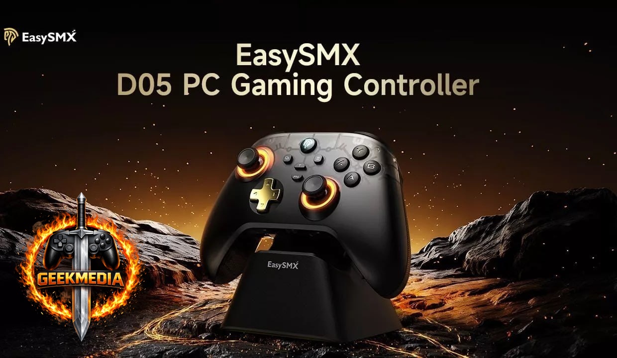 Controle Easysmx D05 com Dock Carregamento, RGB, Hall Effect