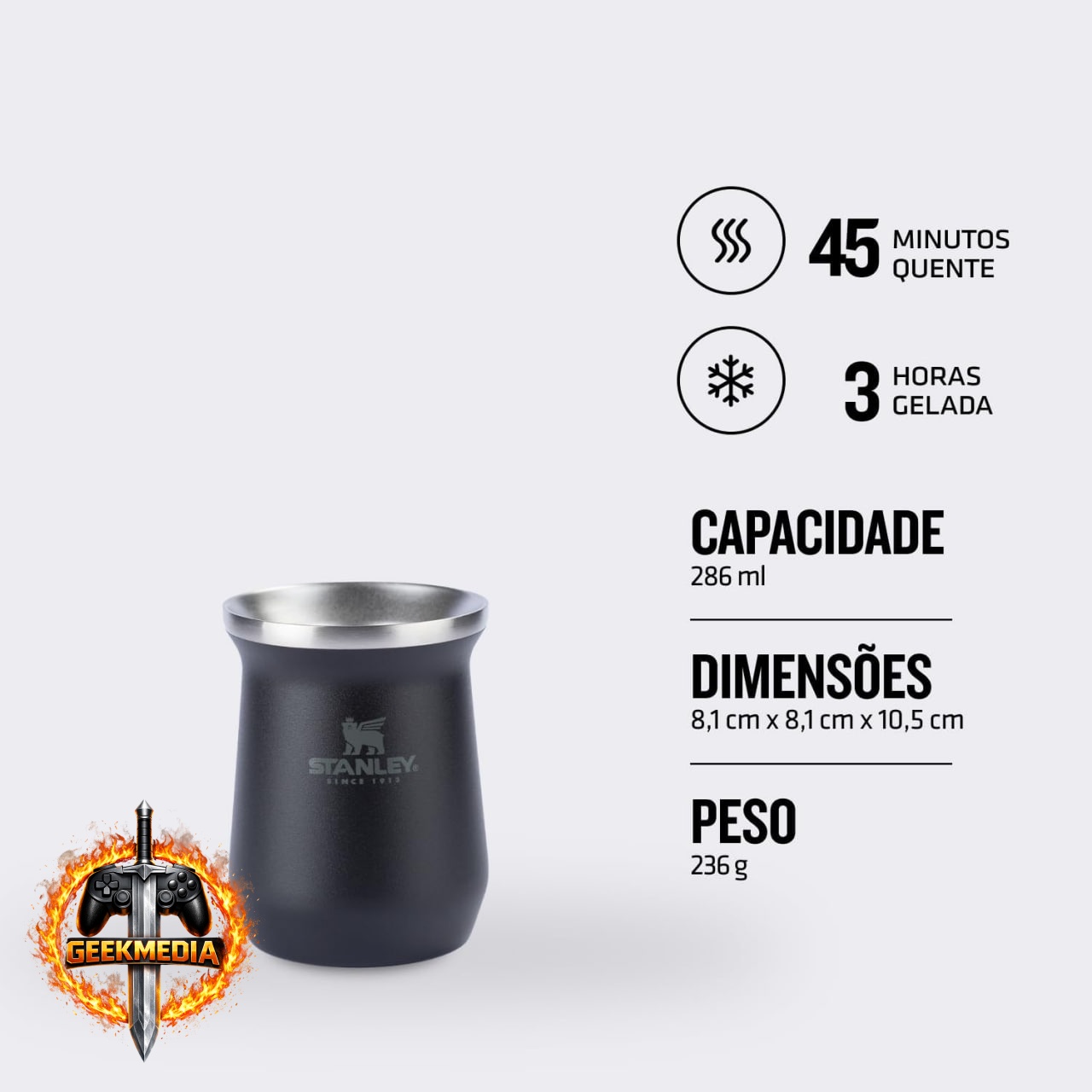 Stanley Cuia Térmica 236ml - Matte Black