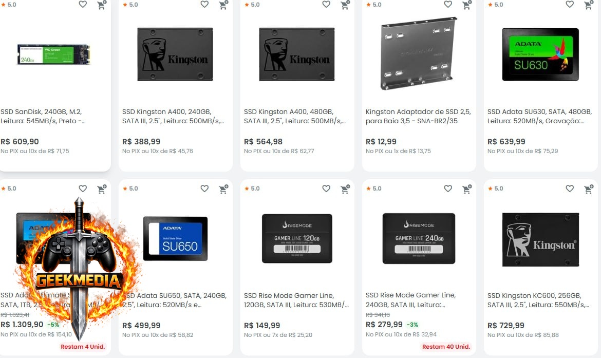 SSD NVMe Externo para PC e Notebook