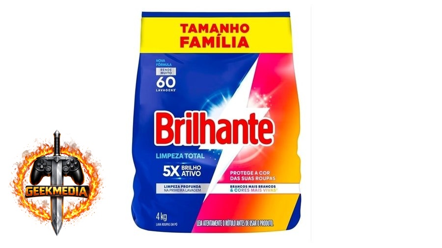 Lava-Roupas em Pó Brilhante 4 Kg