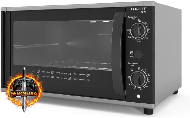 Fogatti Top 48 - 48L - Forno Elétrico - Preto 220V