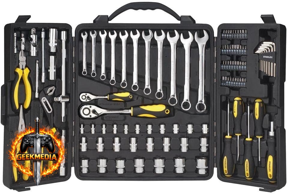 Stanley Kit 110 Peças - Chave Combinada Catraca Alicates