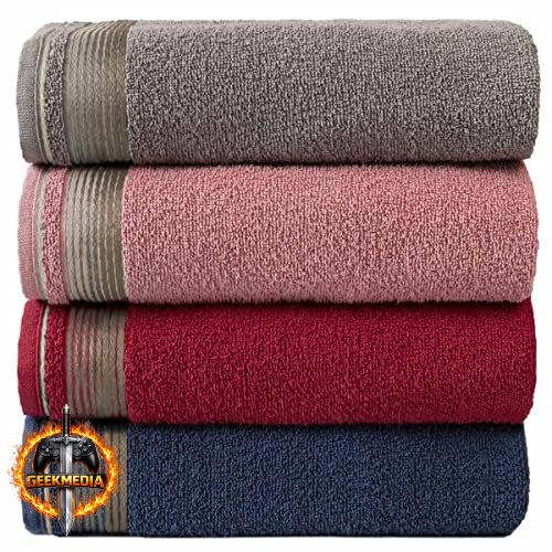 Kit Com 4 Toalhas Banhão Gigante Alta Absorção