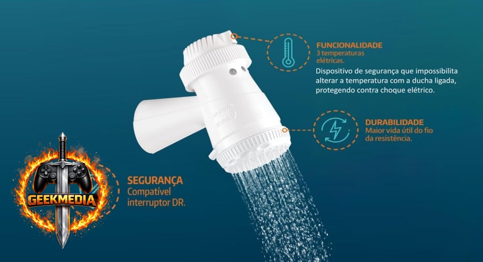 Ducha Elétrica Tramontina 3 Temperaturas, Branco