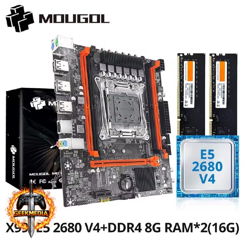 Kit Placa Mãe x99 Xeon MOUGOL  e5 2680v4