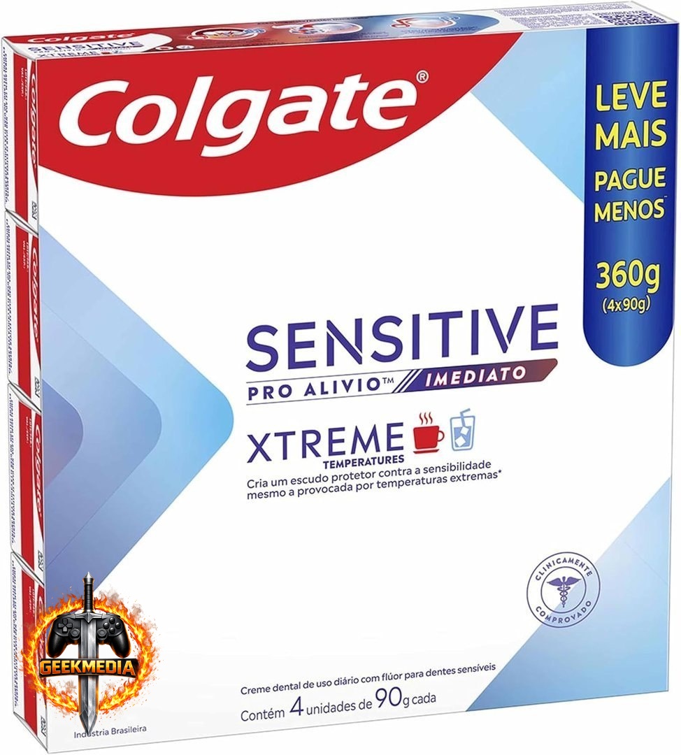 Colgate Creme dental Sensitive Pro Alívio Imediato Xtreme 4x90g