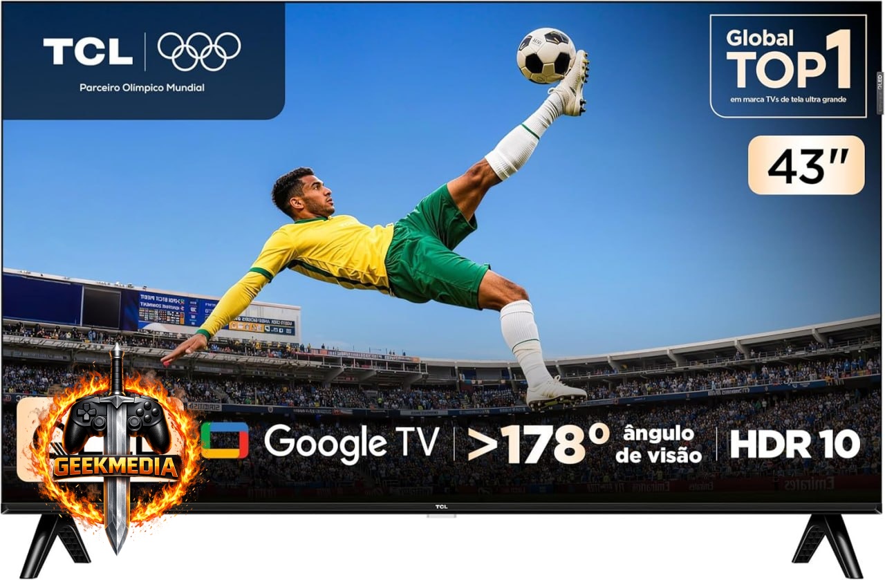 TCL 43 Polegadas HD QLED - Google TV Bluetooth HDR10