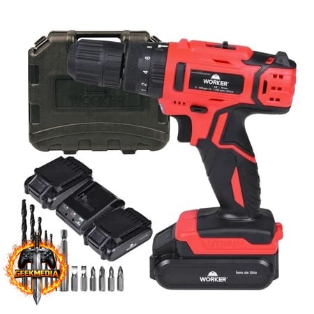 Parafusadeira de Impacto Worker 18V com 2 Baterias