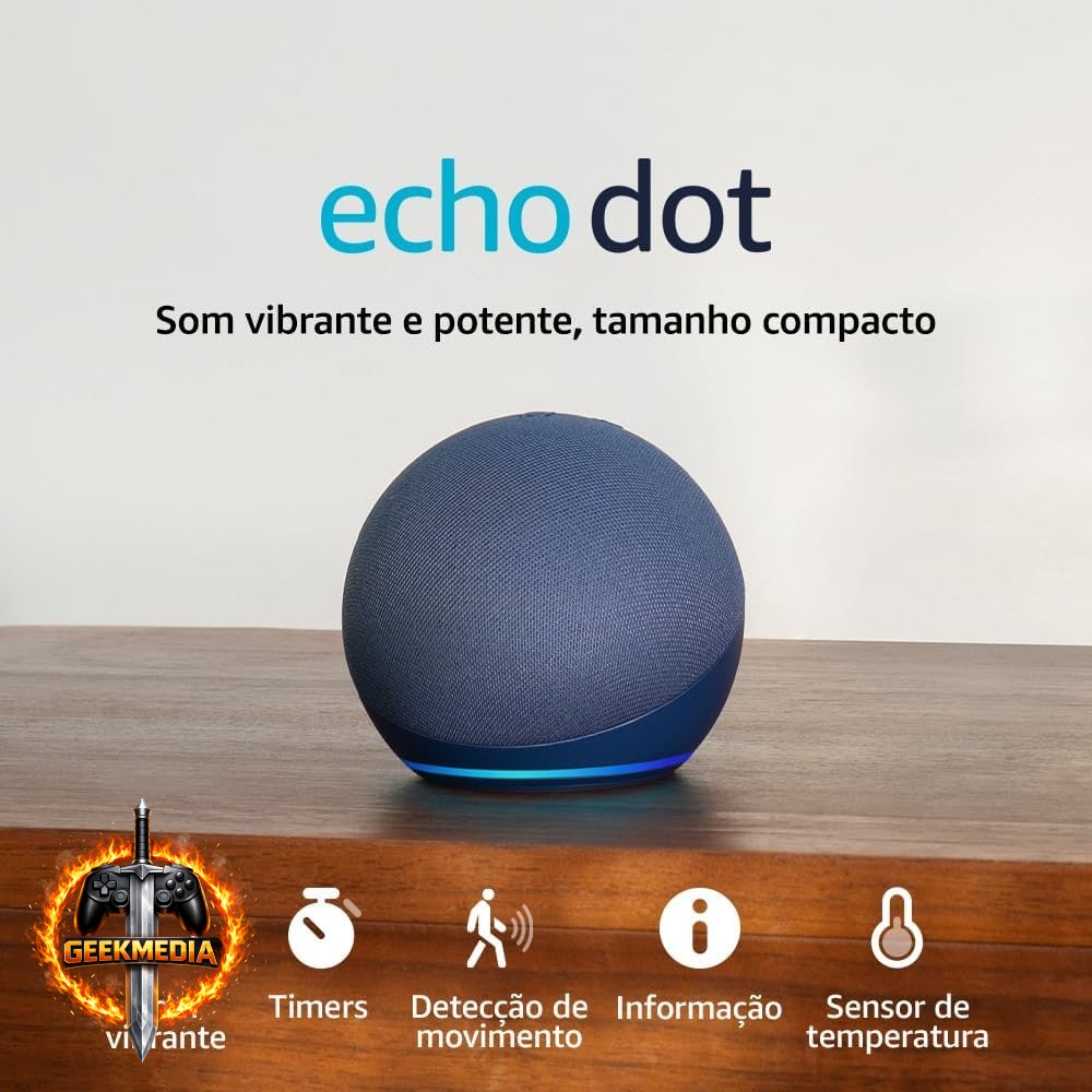Echo Dot Geração Recente - Smart Speaker Alexa - Azul