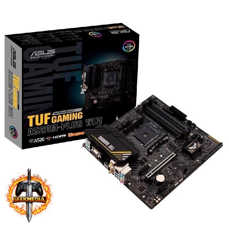 Placa-Mãe ASUS TUF GAMING A520M-PLUS WIFI