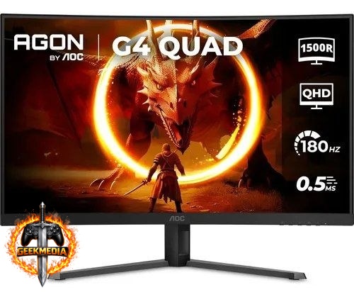 Monitor Gamer AOC 32 QHD Curvo 180Hz