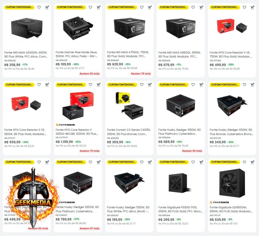 Cupom de 15% OFF KaBuM